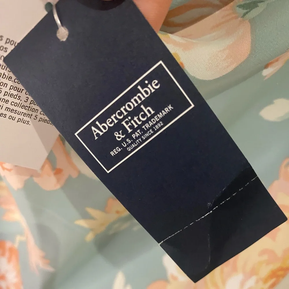 Abercrombie & Fitch Floral Silky dress cowl neck Size XS